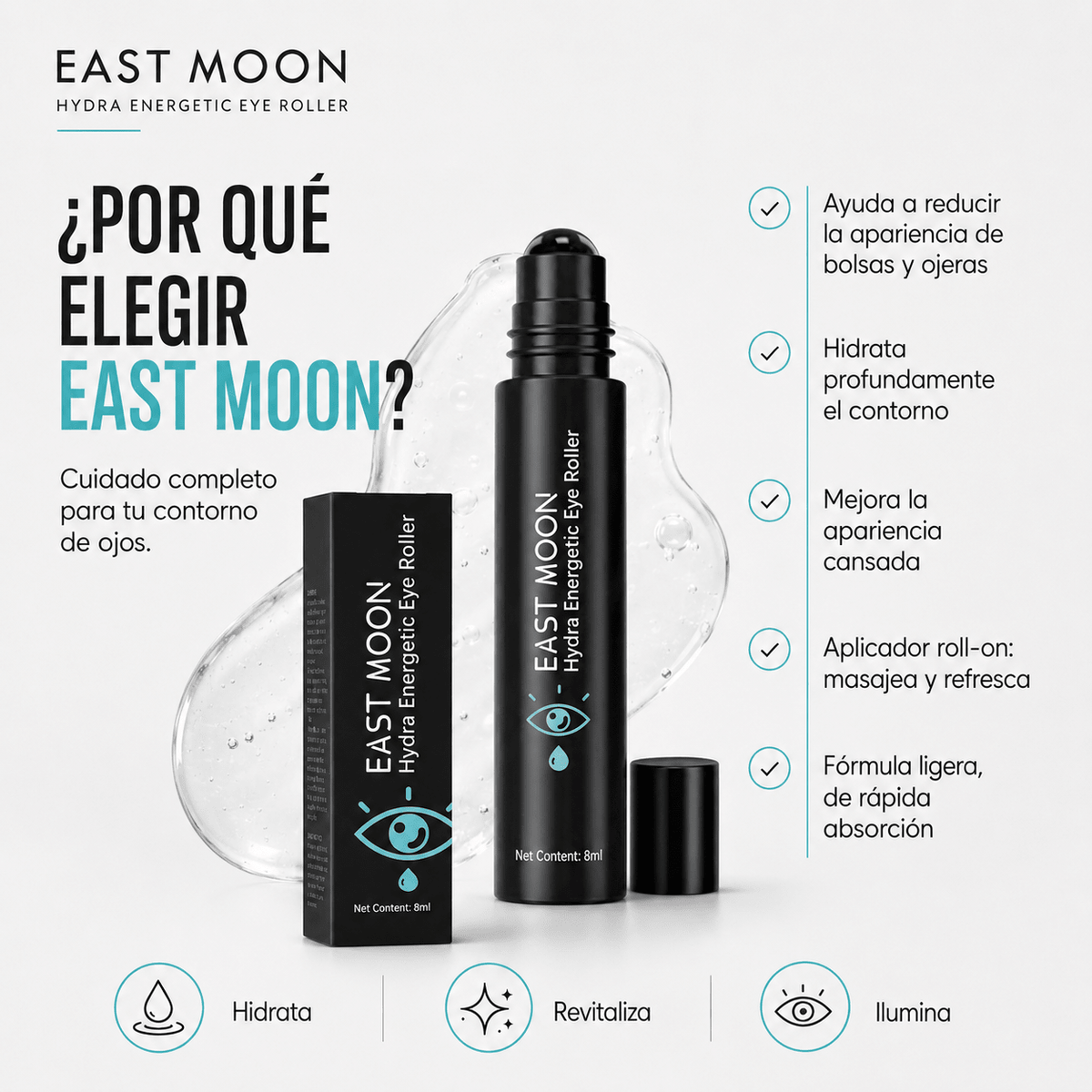 East Moon Eye Roller para Bolsas y Ojeras - Oferta Especial - AURÈNE