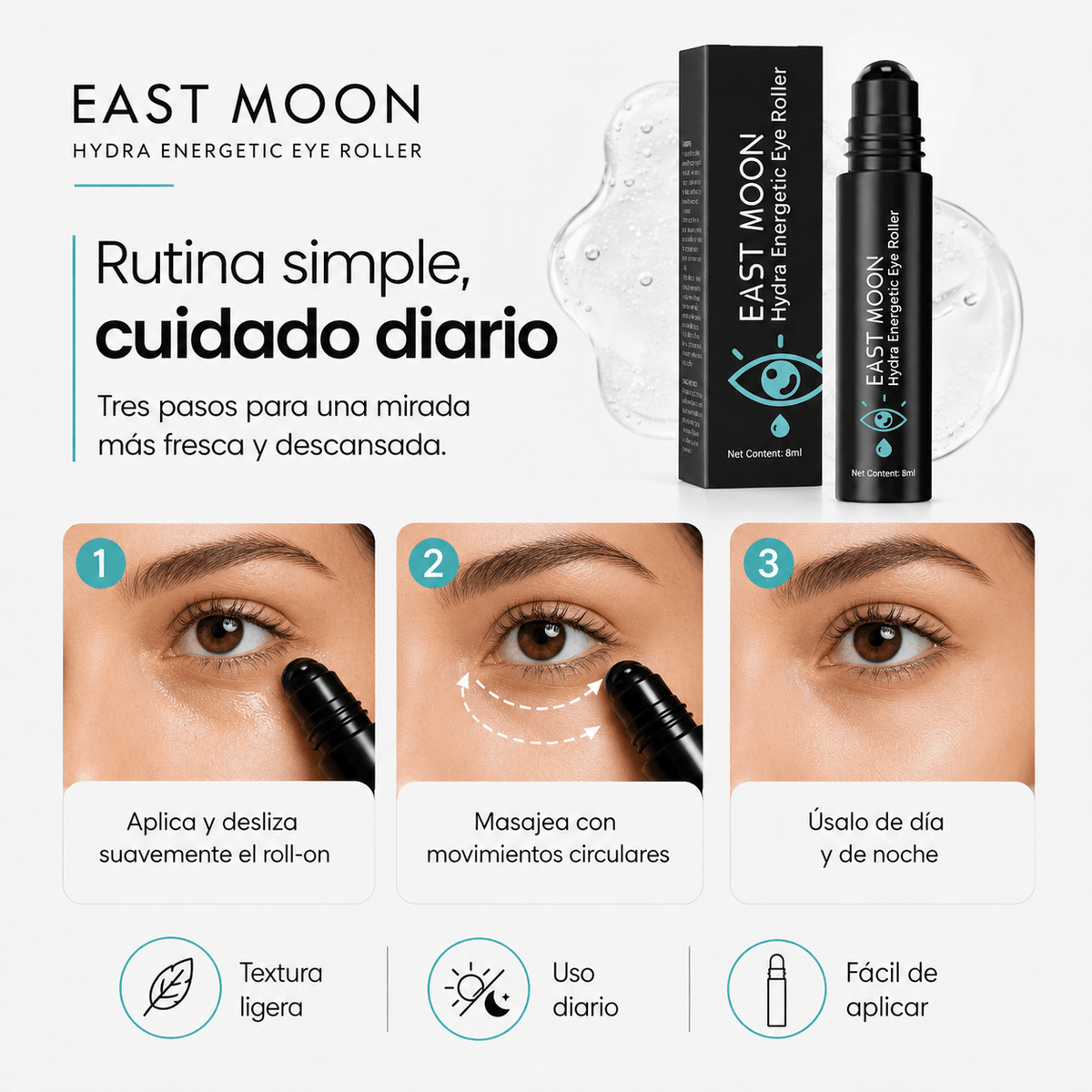 East Moon Eye Roller para Bolsas y Ojeras - Oferta Especial - AURÈNE
