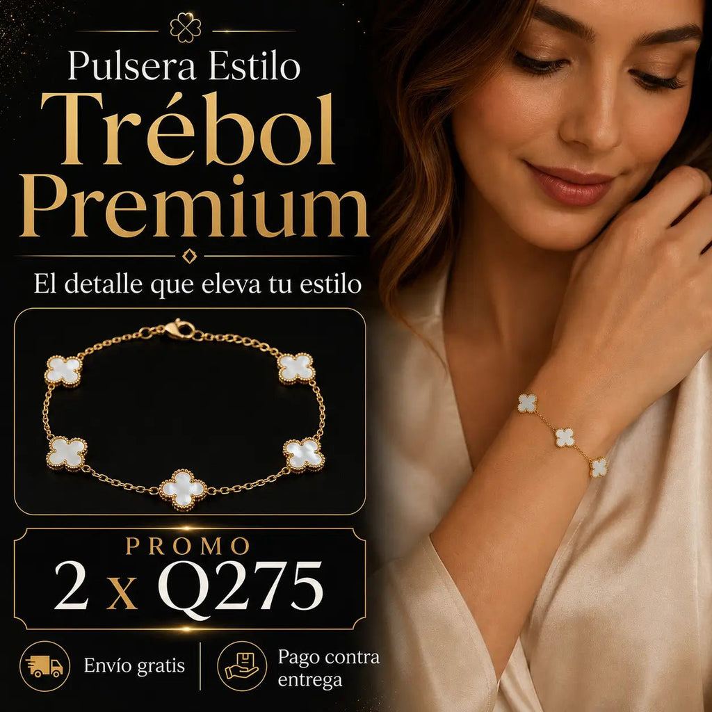 Pulsera Trébol Premium – Elegante, Ajustable y Combinable | Oferta Especial - AURÈNE