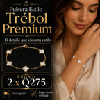 Pulsera Trébol Premium – Elegante, Ajustable y Combinable | Oferta Especial - AURÈNE
