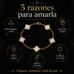 Pulsera Trébol Premium – Elegante, Ajustable y Combinable | Oferta Especial - AURÈNE