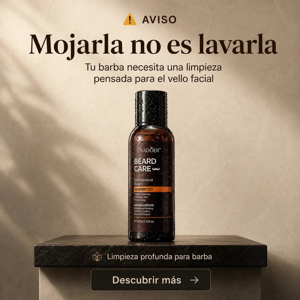 Beard Growth Shampoo Premium para Barba – Limpieza Profunda con Sándalo - AURÈNE